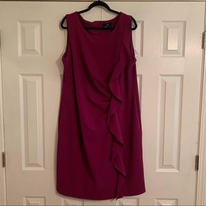 Ronni Nicole Dress Purple Ruffle side